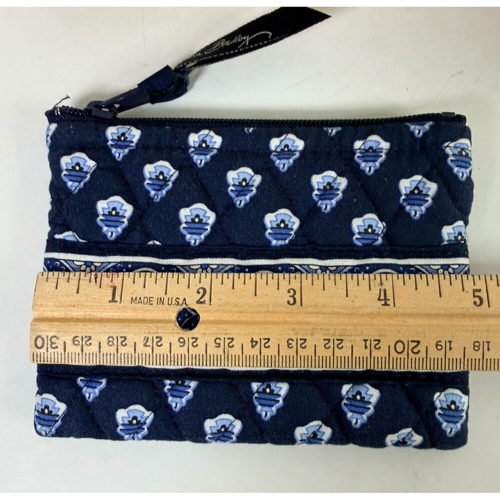 Vera Bradley Blue Quilted Zip Coin Purse - Picture 4 of 4